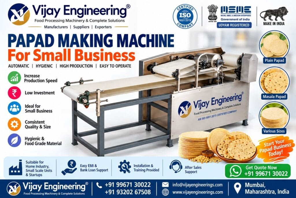Papad Making Machine for Small Business | Vijay Engineering