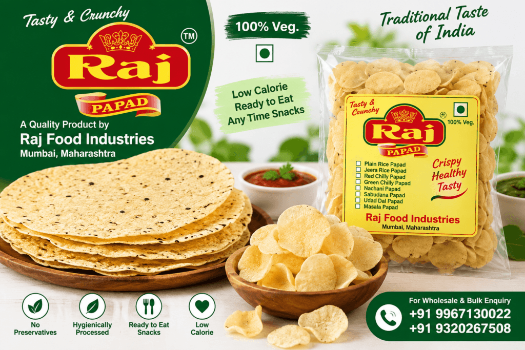 Raj Papad Wholesale & Bulk Supplier | Vijay Engineering